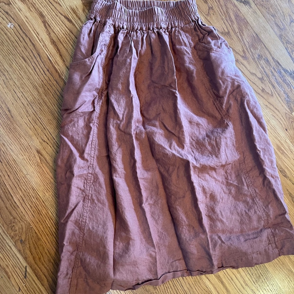 OIA gathered linen Skirt Not perfect Linen